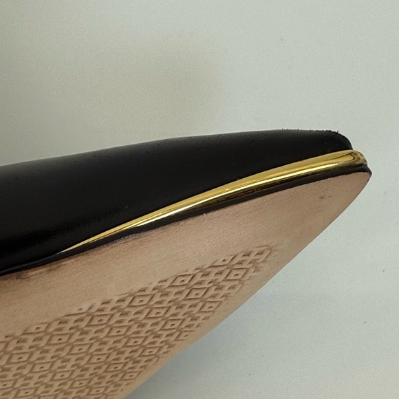 Tory Burch Calf Leather Lila 90MM Booties With Gold Sculptural Heel Size 7 - Picture 6 of 17